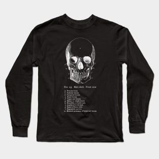 The Anatomy of the Skull in white Long Sleeve T-Shirt